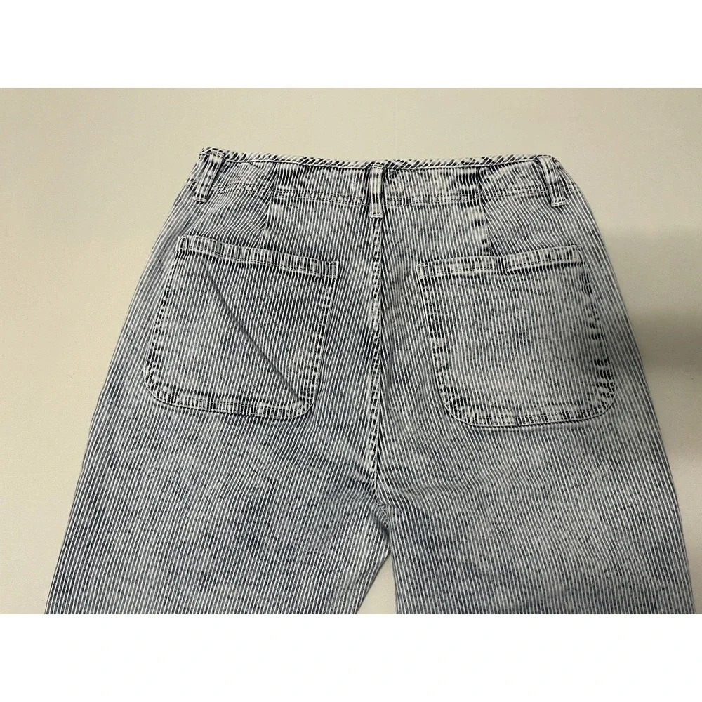 Sundance Womens Emberly Jeans Size 8‎ Railroad Striped High Rise Button Fly